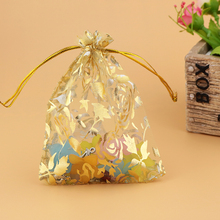 Wholesale 500pcs/lot Drawable Gold Large Organza Bags 17x23cm Favor Wedding Christmas Gift Bag Jewelry Packaging Bags& Pouches 2024 - buy cheap