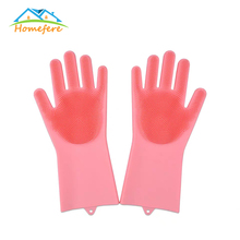 Silicone Cleaning Gloves Magic Silicone Dish Washing Gloves For Household Silicone Scrubber Rubber Dishwashing  Household Gloves 2024 - buy cheap