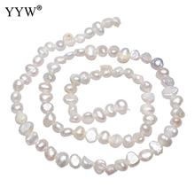 Cultured Baroque Freshwater Pearl Beads Nuggets Natural White 5-6mm Approx 0.8mm Sold Per Approx 15.3 Inch Strand 2024 - buy cheap