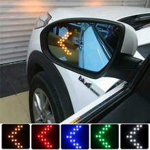 2x 14 SMD LED Arrow Panel For Jeep Renegade Grand Cherokee Wrangler JK Compass Liberty Patriot TJ Car LED Rearview Mirror Light 2024 - buy cheap