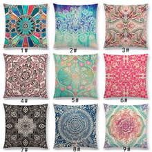 New Boho Art Flower Gorgeous Floral Diamond Doodle Botanical Geometry Mandala Decorative Pattern Cushion Cover Throw Pillow Case 2024 - buy cheap