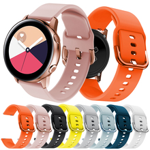 Силиконовый ремешок для часов Samsung Galaxy Active Galaxy 42 мм для Samsung Galaxy Watch Active 20 мм S2 Band Sport Huami 20 мм 2024 - купить недорого
