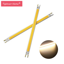 Tira com chip cob de led 135mm x 7mm, módulo de fonte de luz de alto lúmen 8w 9v 3500k, lâmpada com chip cob para iluminação de casa, lâmpada para parede