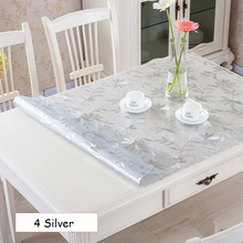 1mm pvc toalha de mesa transparente impermeável flor toalha de mesa casa esteira de café capa de mesa cozinha à prova de óleo para festa de casamento 2024 - compre barato