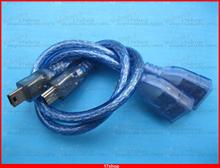 10 pcs USB 2.0 A Female to Mini USB 5Pin Adapter Extension Blue Cable 28cm 2024 - buy cheap