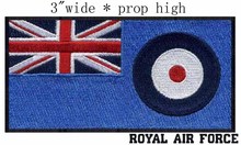 Royal air force, reino unido bandeira 3 "de largura remendo bordado para roupas/marca remendo/linha de costura 2024 - compre barato