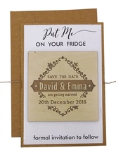 personalize names date engraved Wooden Card save the date Wedding invitations Magnets, Custom Magnet, Wedding favor invites 2024 - buy cheap