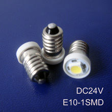 Высокое качество 24В E10 светодиодная индикаторная лампа, DC24V E10 светодиодная лампа, 24В E10 светодиодная лампа, E10 24В, E10 24В лампа бесплатная доставка 10 шт./лот 2024 - купить недорого