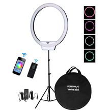 Yongnuo YN608 RGB Ring LED Video Light w/ Remote Control 5500K White / Bi-color 3200-5500K Photography Live Selfie Fill Lighting 2024 - buy cheap