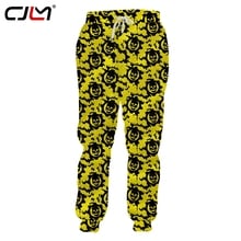 CJLM Unisex Hip Hop 3D servicio impreso oringeal cráneo amarillo personalizado de talla grande Sweatpantss Dropshipping 2024 - compra barato