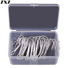 10pcs/box White Strong Treble Fishing Hooks High Carbon Steel Hook Super Sharp Solid Triple Barbed Steel Fish Hook 2/0# 3/0# 2024 - buy cheap