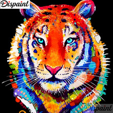 Dispaint-pintura de diamante redondo/cuadrado completa, pintura de diamante artesanal 5D, bordado de "Tigre Animal", punto de cruz 3D, decoración del hogar A10961 2024 - compra barato