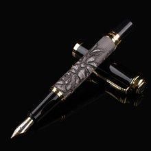 Caneta tinteiro de dragão, caneta tinteiro fina 0.5mm com clipe de dragão em ouro único para escrever 2024 - compre barato