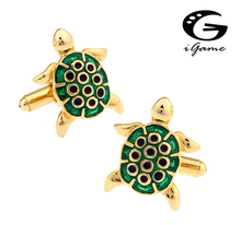 iGame Designer Cuff Links Cute Tortoise Design Gold Color Brass Material Free Shipping 2023 - buy cheap