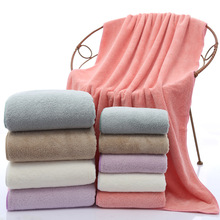 Conjunto de toalhas de veludo coral, 1 toalha de praia e 1 toalha de rosto de 140*70cm + 35*75cm, toalhas de banho para adultos, secagem rápida 2024 - compre barato