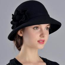 Mulheres Chapéu Outono Inverno Chapéu Gorros De Lã Manter Quente Senhora Elegante Moda Inglaterra Estilo Fedoras 2024 - compre barato