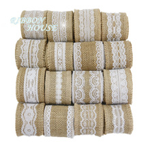 (2meters/roll) 5cm Natural Jute Burlap Ribbon Rustic Vintage Wedding Decor Hessian Lace Jute Roll DIY 2024 - buy cheap