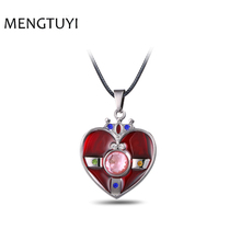 J Store Anime Sailor Moon Red Heart Shape Pendant Necklaces for Women choker girl cosplay Jewelry souvenir 2024 - buy cheap