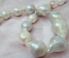 Real Natural South Baroque Akoya Pearl Necklace HUGE 2024 - buy cheap