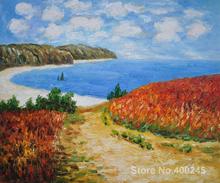Meadow Road to Pourville Claude Monet painting for sale oil on canvas Hand painted High quality 2024 - buy cheap
