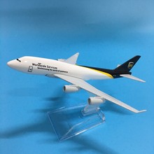 JASON TUTU-modelo de avión de 16cm, modelo de avión de UPS, avión aéreo Boeing 747, modelo de avión 1:400, juguete de avión de Metal fundido a presión para regalo 2024 - compra barato
