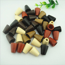 Wooden Conical Shape Cord End Jewelry Making Hat Jacket Accessory DIY Craft Supply 4 Colors 10x14x20 mm 30 pcs/lot 2024 - buy cheap