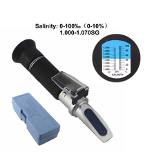 0~10% Salinity Refractometer Salt Meter Optical Salometer 1.000-1.070SG for Aquarium Seawater Salinity Tester 2024 - buy cheap