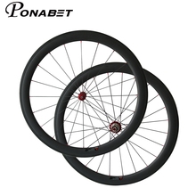 PONABET super luz tira recta 50mm tubular de carbono ruedas de bicicleta carretera powerway R36 carbono Centro 700C chino 2024 - compra barato