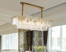 Retro American Crystal Pendant Light Iron Lamp For Dining Light Restaurant Bedroom Study Room Living Room LED E14 bulbs 2024 - buy cheap