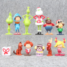 Figuras de acción de PVC de Grinch, juguetes de colección de Who-Ville, regalos de Navidad, 12 unids/lote 2024 - compra barato