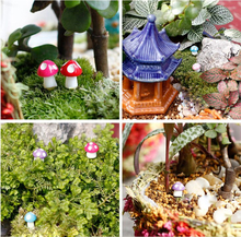 Ornamento de jardín en miniatura de seta de 40 piezas, maceta artesanal, decoración de casa de muñecas de hadas 2024 - compra barato