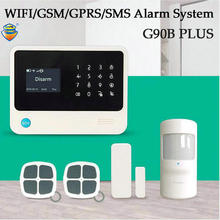 (1Set)Latest G90B PLUS WIFI SMS GSM Wireless Home Security Alarm System Support Android/IOS App control PIR detector Door Sensor 2024 - buy cheap