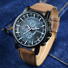 Часы YAZOLE мужские модные брендовые деловые уникальные мужские часы кварцевые наручные часы роскошные кожаные мужские часы Erkek Kol Saati 2024 - купить недорого