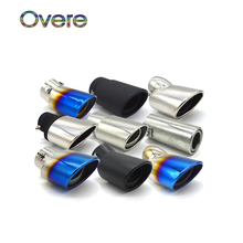 Overe-silenciador de cano de escape de carro, universal, aço inoxidável, cromado, ponta silenciadora, para chevrolet, peugeot, toyota, nissan, ford, fiat, suzuki 2024 - compre barato