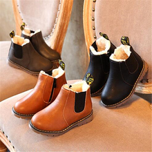 NEW 2021 Children Ankle boots Spring Autumn Leather boots Waterproof Non-slip Boys Girls Cotton shoes Winter Snow boots 3BB 2024 - buy cheap