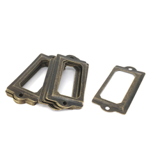 70*33MM Bronze Tone Medicine box label card holder Office File Drawer Door Tag Label Card Barcode insert frame Holder 2024 - buy cheap