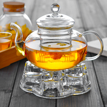 High quality Heat Resistant Glass Flower Tea Pot,Practical Bottle Flower TeaCup Glass Teapot with Infuser Tea Leaf Herbal Coffee 2024 - buy cheap