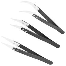 3Pcs Tweezer Set Antistatic Ceramic Tips Tweezers Precision Insulates Steed Stainless Heat Resistant Multi function Hand Tools 2024 - buy cheap