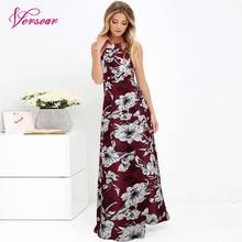 2020 Summer Maxi Long Dress Women Floral Print Boho Dress Plus Size 5XL Sleeveless Dresses Beach Holiday Slip Dress Female Gowns 2024 - buy cheap