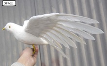 Asas de espuma e penas para pombos, boneco branco verdadeiro com asas de pássaro cerca de 30x48cm xf0033 2024 - compre barato