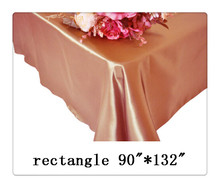 Free shipping rectangle tablecloth size 90"*132" color dusty rose for wedding decoration /table cloth 2024 - buy cheap