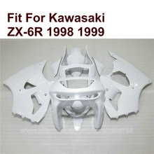 Fairing kit  for Kawasaki ZX6R 98 99 white fairings Ninja 636 ZX 6R 1998 1999 free customize LO40 2024 - buy cheap