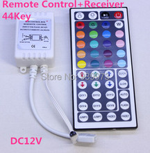 Controle remoto ir para tira luminosa led rgb, controle remoto ir 12v 44key para led smd 3528 5050 2024 - compre barato