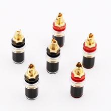 4 Uds poste de unión chapado en oro de latón para amplificador de altavoz de Audio de rosca 4mm conector de terminales de conector Banana negro y rojo 2024 - compra barato