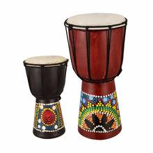 Профессиональный Африканский барабан Djembe, 4 дюйма, 6 дюймов, деревянный ручной барабан, музыкальный инструмент с хорошим звуком, канат, перкуссионный ручной подарок 2024 - купить недорого