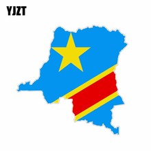 YJZT 14.6CM*14.3CM Car Styling Congo Flag Map Decal Motorcycle Car Sticker 6-1192 2024 - buy cheap