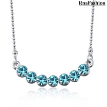 New 2014 Free Shipping Silver Nickel Free Crystal Rhinestone Fantasia Pendants Necklaces 7 stone for women 2024 - buy cheap