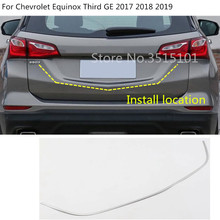 Car Cover Stainless Steel Back Rear Door Trunk Tailgate Frame Plate Trim 1pcs For Chevrolet Equinox Third GE 2017 2018 2019 2024 - buy cheap