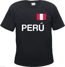 Peru T-Shirt - Black - with Flag Print - S to 3XL - Holiday South America Lima 2024 - buy cheap