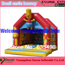 PVC5X4meter  tarpaulin small inflatable bouncer with slide/inflatable combo/inflatable castle+DHL freeshipping 2024 - buy cheap